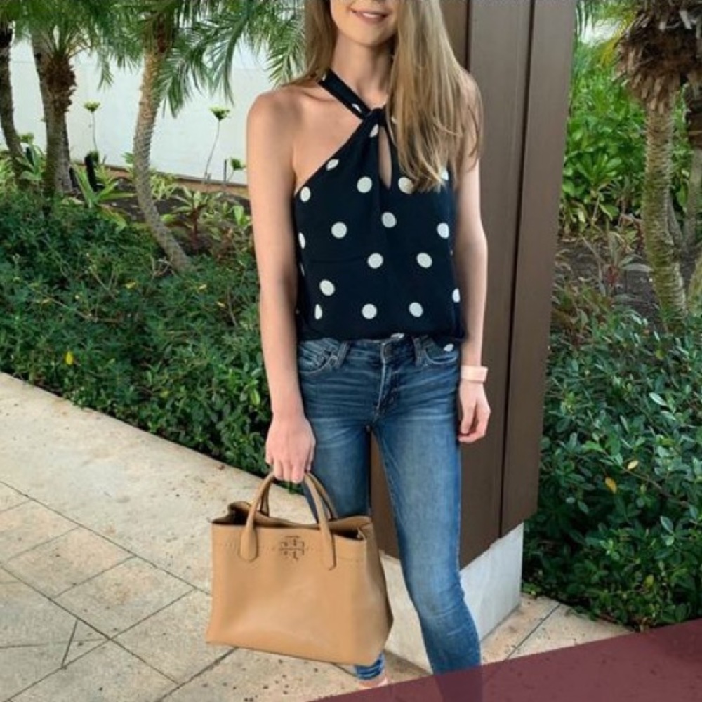 Abercrombie & Fitch Polka Dot Halter Top